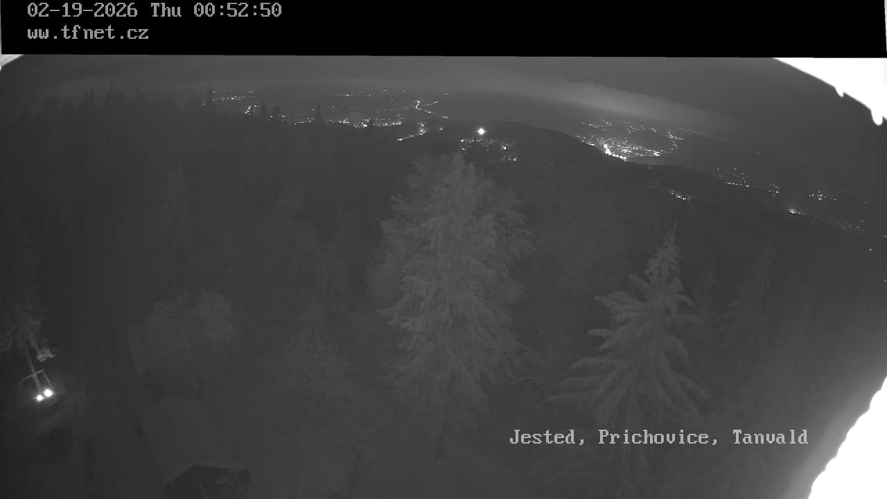 Kamera č. 3: Ještěd a okolí – aktuální snímek